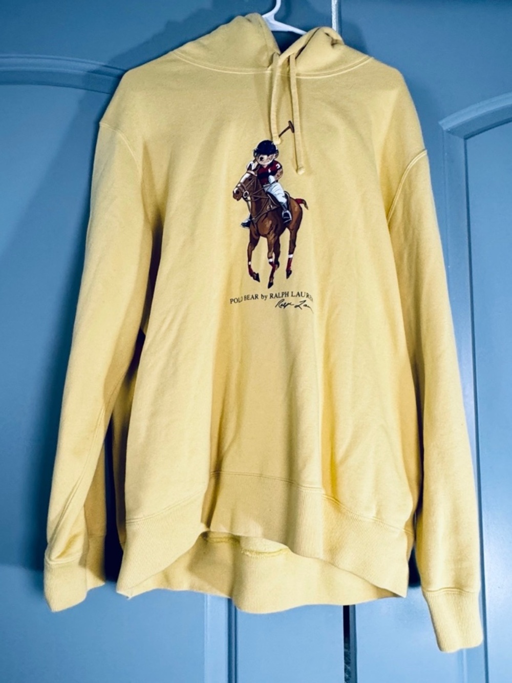 Ralph Lauren Yellow Polo Teddy Sweatshirt SZ XL